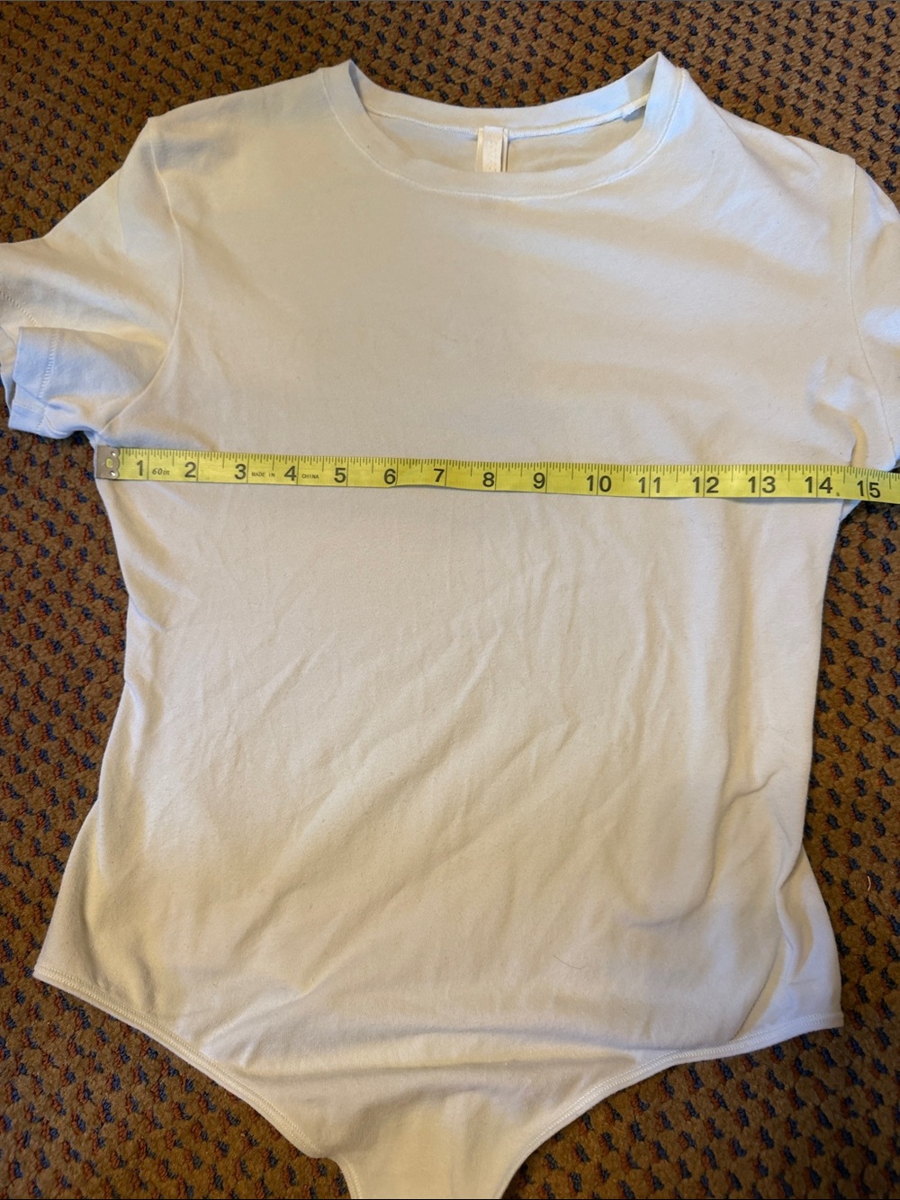 SKIMS Short Sleeve Crew Bodysuit in Ivory Cream - Picture 16 of 16